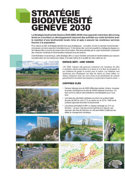 Stratégie Biodiversité Genève 2030
